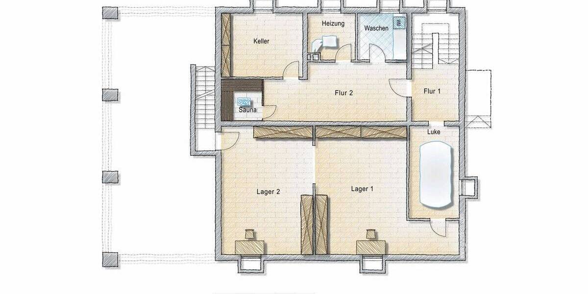 Werkstatt mit Ausstellungsfläche, Büro, Lager und Betriebsleiterwohnung in Bestlage von Kissing zimmer