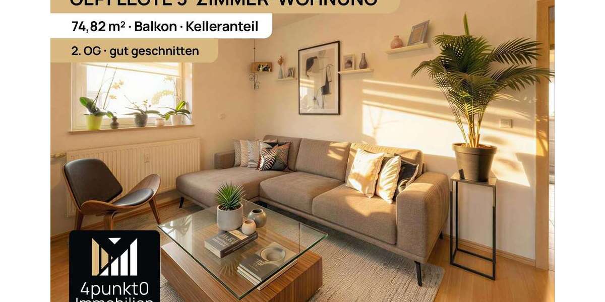 Etagenwohnung Augsburg / Lechhausen Lechhausen - 3 Zimmer, 75 m&sup2;, 239.000&euro; | Angebot:26003356