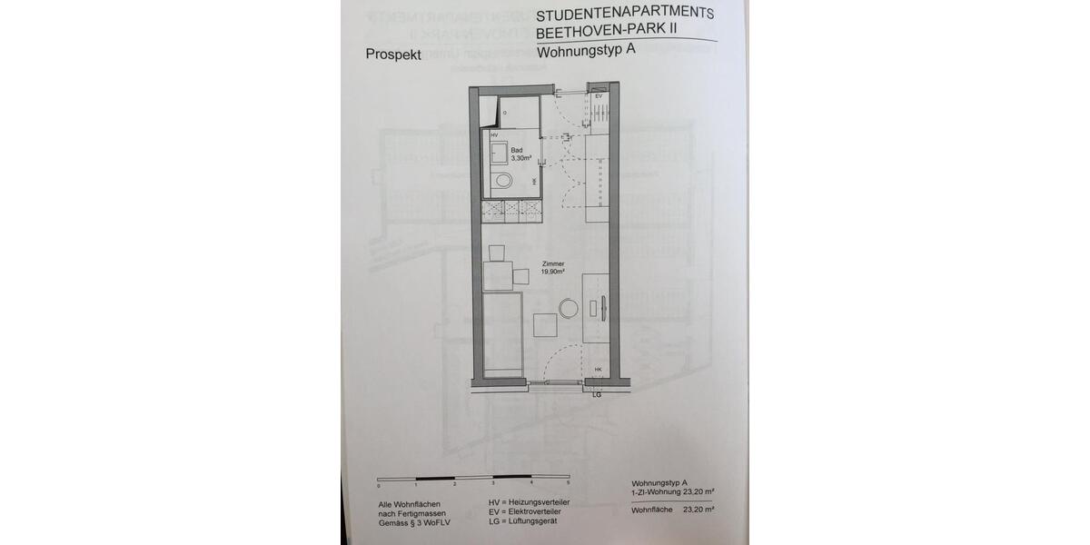 Etagenwohnung Augsburg Antonsviertel - 1 Zimmer, 23 m&sup2;, 570&euro; | Angebot:24732938