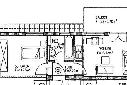Gut vermietete 1,5 Zimmer Wohnung in Augsburg