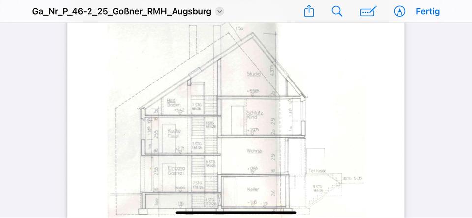 Reihenhaus Augsburg Universitätsviertel - 6 Zimmer, 127 m&sup2;, 650.000&euro; | Angebot:25839243