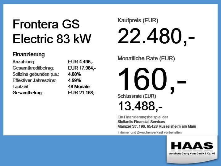 Opel Frontera 7.500 km 22.480 &euro; Schwabmünchen 86830