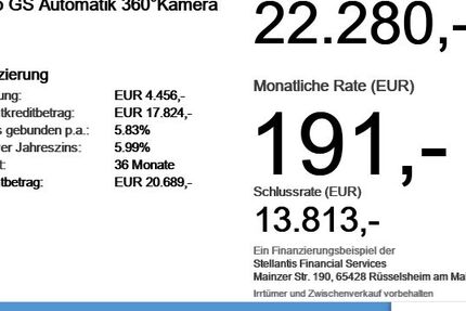 Opel Grandland (X) 31.109 km 21.780 &euro; Augsburg 86179
