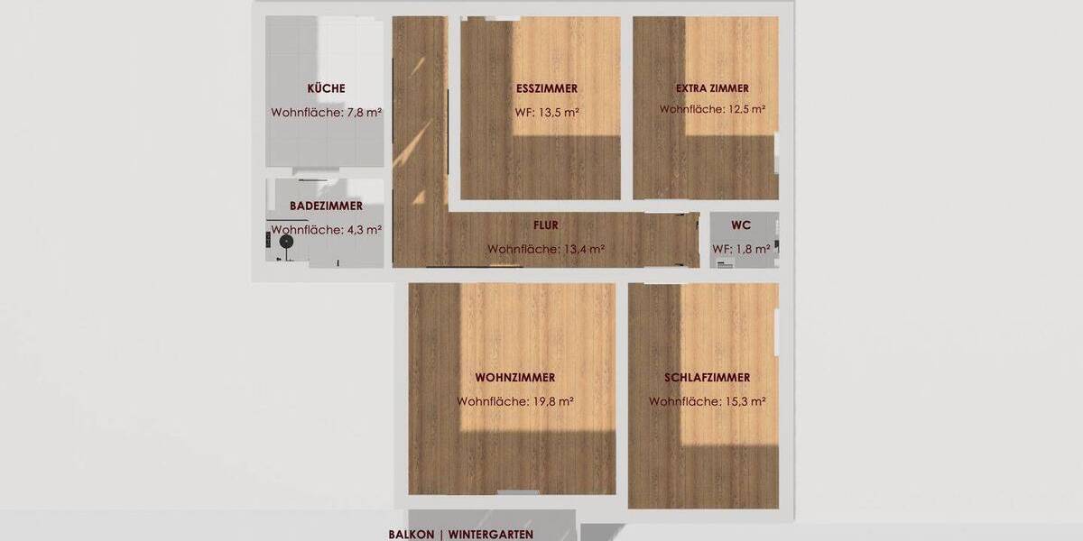 Etagenwohnung Augsburg Lechhausen Lechhausen - 4 Zimmer, 90 m&sup2;, 395.000&euro; | Angebot:26795127