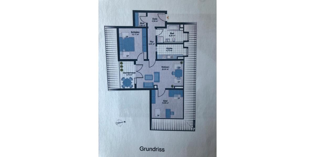 Dachgeschoßwohnung Untermeitingen - 3 Zimmer, 75 m&sup2;, 270.000&euro; | Angebot:26032031