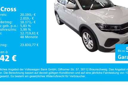 VW T-Cross 15.972 km 20.190 € Gersthofen 86368