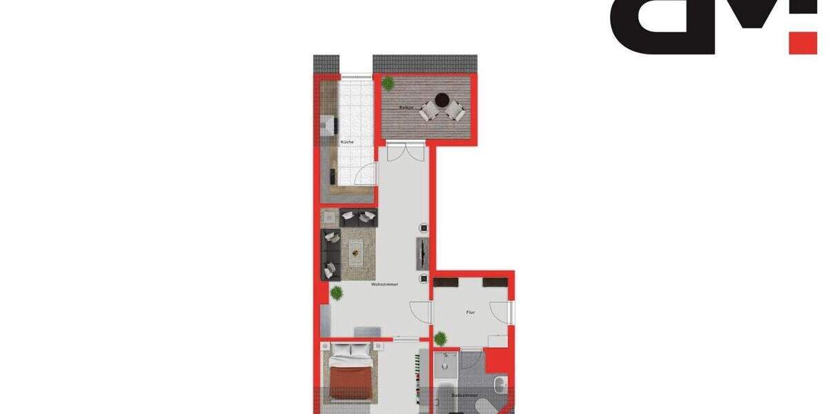 Etagenwohnung Königsbrunn - 2 Zimmer, 54 m&sup2;, 229.000&euro; | Angebot:25733530
