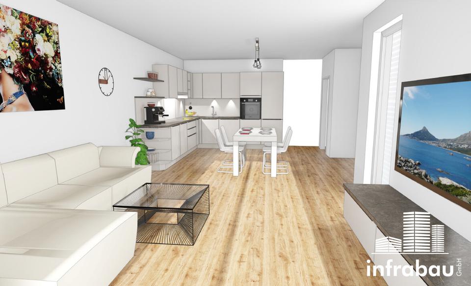 Traumhafte 2-ZKB in Leitershofen mit großer überdachter Loggia! Neubau! 2 zimmer