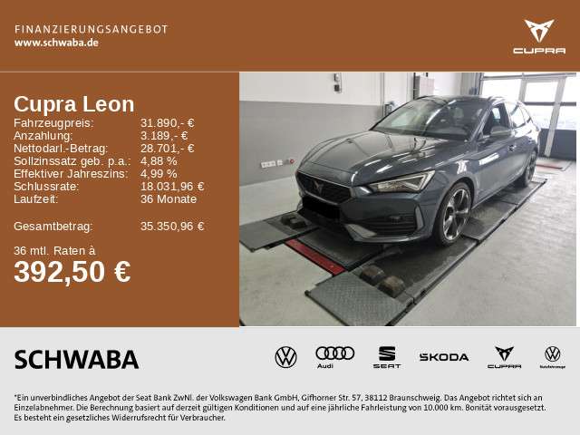 Cupra Leon 24.500 km 31.890 &euro; Gersthofen 86368