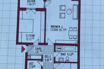 Wohnung Augsburg Firnhaberau - 3 Zimmer, 80 m&sup2;, 1.050&euro; | Angebot:26375395
