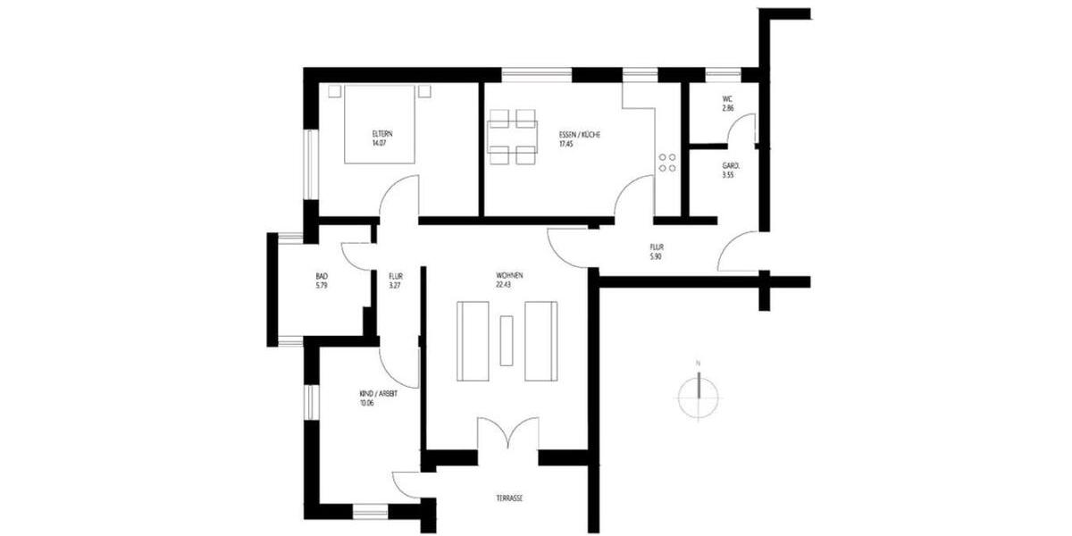 Erdgeschoßwohnung Neusäß - 4 Zimmer, 89 m&sup2;, 399.000&euro; | Angebot:26517114
