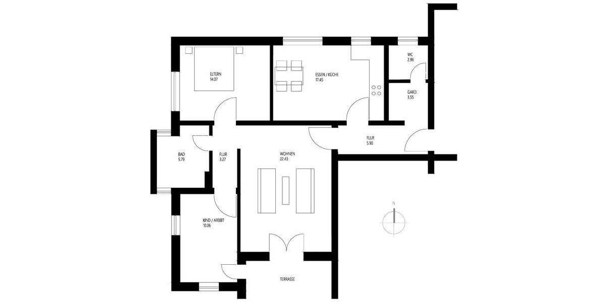 Erdgeschoßwohnung Neusäß - 4 Zimmer, 89 m&sup2;, 399.000&euro; | Angebot:26215531
