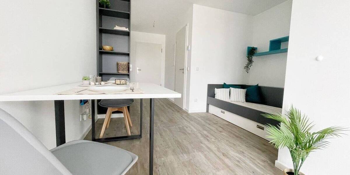 Modern möbliertes 1 Zimmer Apartment mit Balkon & W-Lan inkl. 1 zimmer