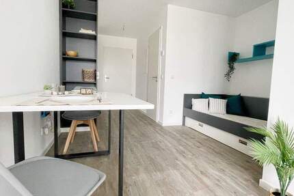 Modern möbliertes 1 Zimmer Apartment mit Balkon, W-Lan und TG-Stellplatz 1 zimmer