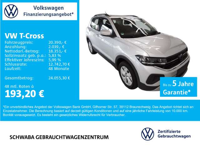 VW T-Cross 6.200 km 20.390 € Gersthofen 86368