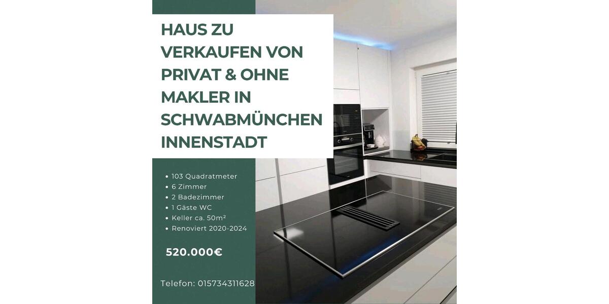 Reihenhaus Schwabmünchen - 6 Zimmer, 103 m&sup2;, 520.000&euro; | Angebot:26024886