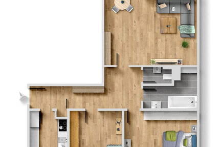 Wohnung Königsbrunn - 3 Zimmer, 82 m&sup2;, 1.300&euro; | Angebot:26740896