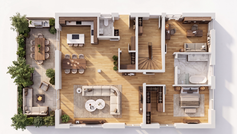 Etagenwohnung Augsburg Bergheim - 3 Zimmer, 131 m&sup2;, 1.148.000&euro; | Angebot:26335410