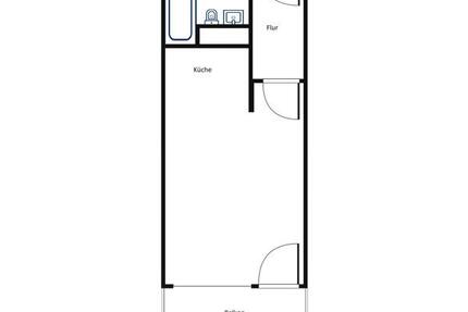 Wohnung Augsburg Innenstadt - 1 Zimmer, 27 m&sup2;, 421&euro; | Angebot:26542804