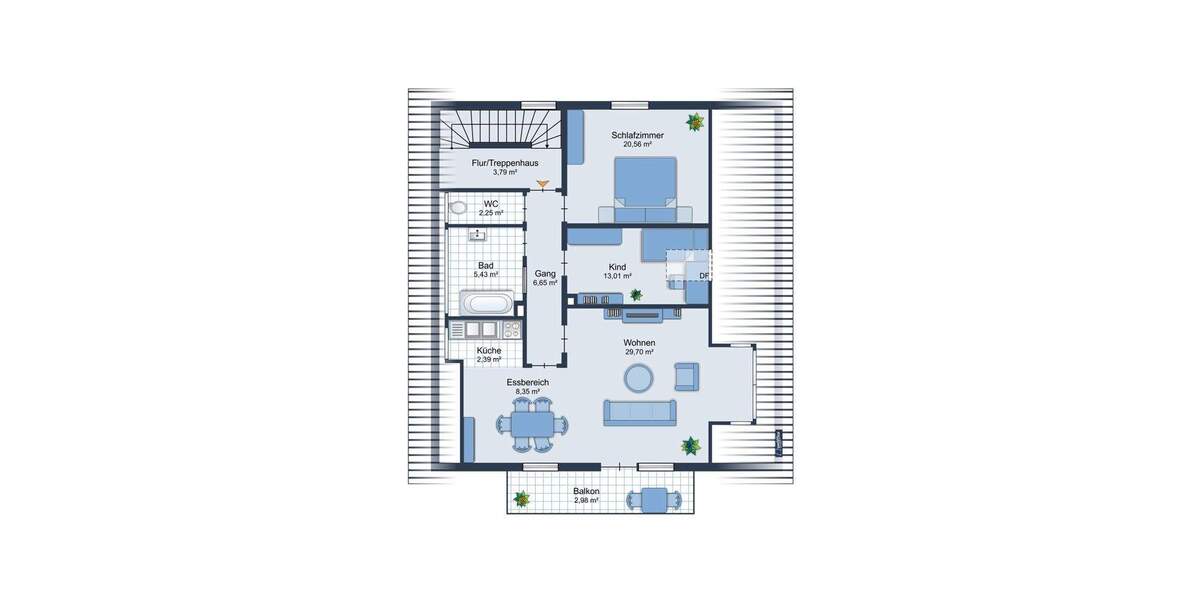 Etagenwohnung Welden / Reutern Reutern - 3 Zimmer, 104 m&sup2;, 950&euro; | Angebot:25152207