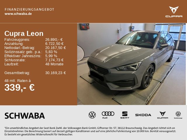 Cupra Leon 40.200 km 26.890 &euro; Gersthofen 86368