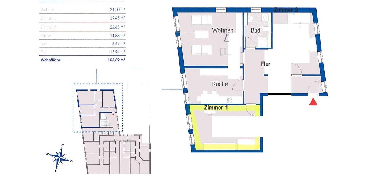 Etagenwohnung Augsburg Innenstadt - 1 Zimmer, 20 m&sup2;, 660&euro; | Angebot:24627917