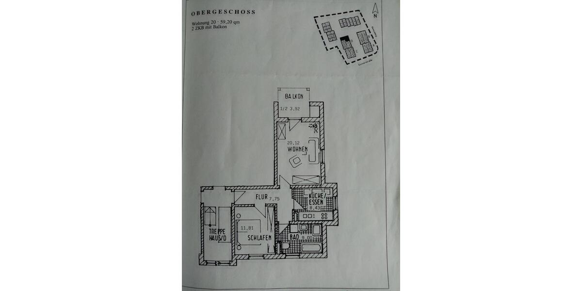 Etagenwohnung Adelzhausen - 2 Zimmer, 60 m&sup2;, 237.999&euro; | Angebot:25943090