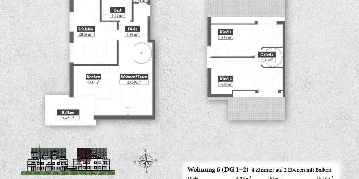 Etagenwohnung Mering - 4 Zimmer, 101 m&sup2;, 649.000&euro; | Angebot:25541327