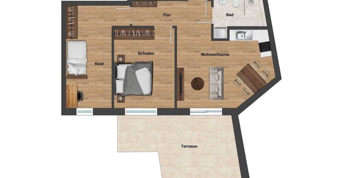 Etagenwohnung Augsburg Innenstadt - 3 Zimmer, 70 m&sup2;, 585.000&euro; | Angebot:25771648