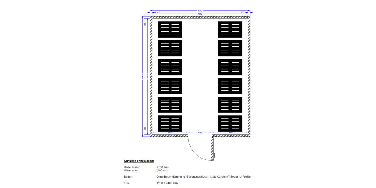 Kühlzelle 27 m² mieten – modern & direkt befahrbar in Wertingen zimmer