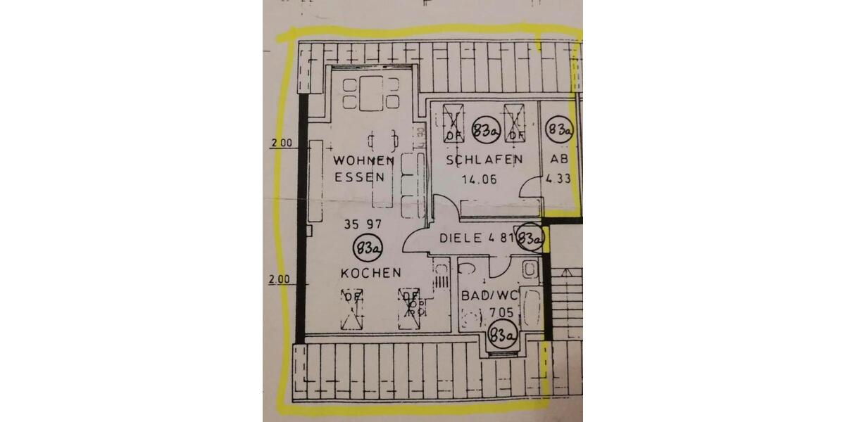 Dachgeschoßwohnung Augsburg Haunstetten-Siebenbrunn - 2 Zimmer, 66 m&sup2;, 271.000&euro; | Angebot:26888071