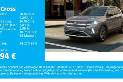 VW T-Cross 2.610 km 28.990 € Gersthofen 86368