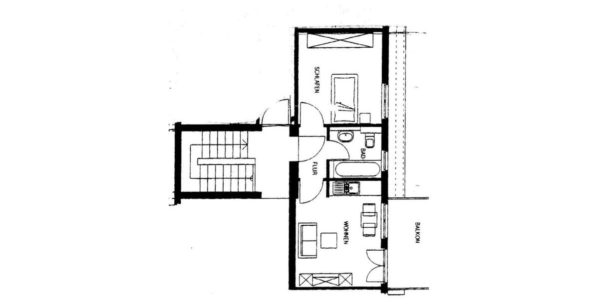 Dachgeschoßwohnung Augsburg Innenstadt - 1.5 Zimmer, 35 m&sup2;, 155.000&euro; | Angebot:24981747