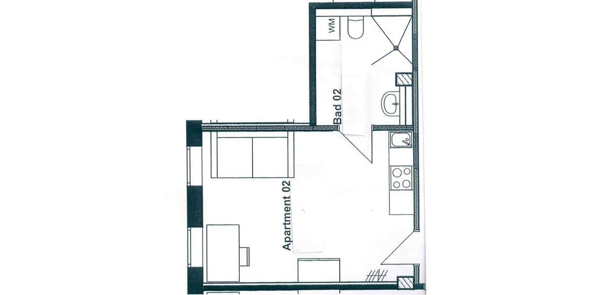 Erdgeschoßwohnung Augsburg Bergheim - 1 Zimmer, 26 m&sup2;, 520&euro; | Angebot:24510978
