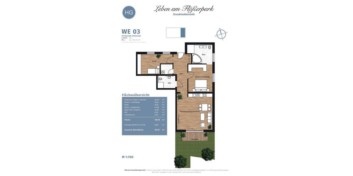 Etagenwohnung Augsburg Lechhausen - 3 Zimmer, 116 m&sup2;, 729.000&euro; | Angebot:26798083