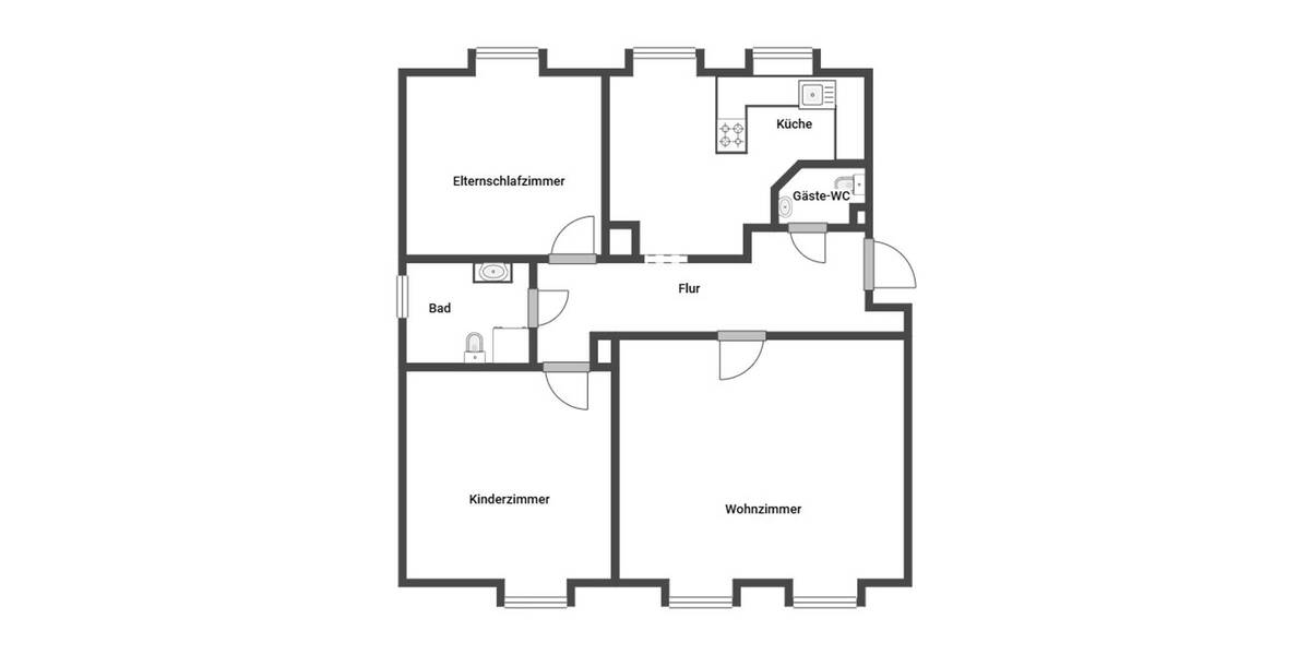 Etagenwohnung Augsburg Herrenbach - 3 Zimmer, 87 m&sup2;, 373.000&euro; | Angebot:26204593