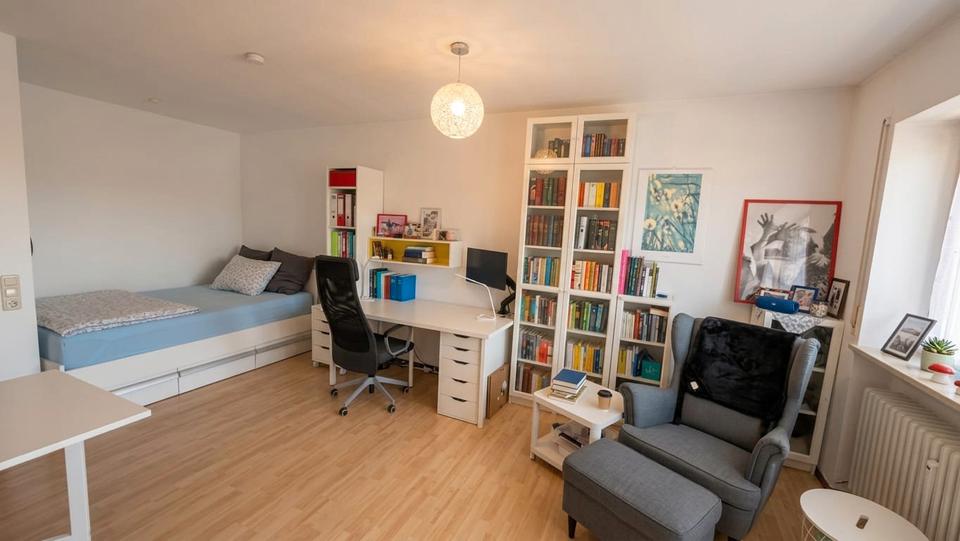 Etagenwohnung Augsburg Antonsviertel - 1 Zimmer, 35 m&sup2;, 149.000&euro; | Angebot:26421665