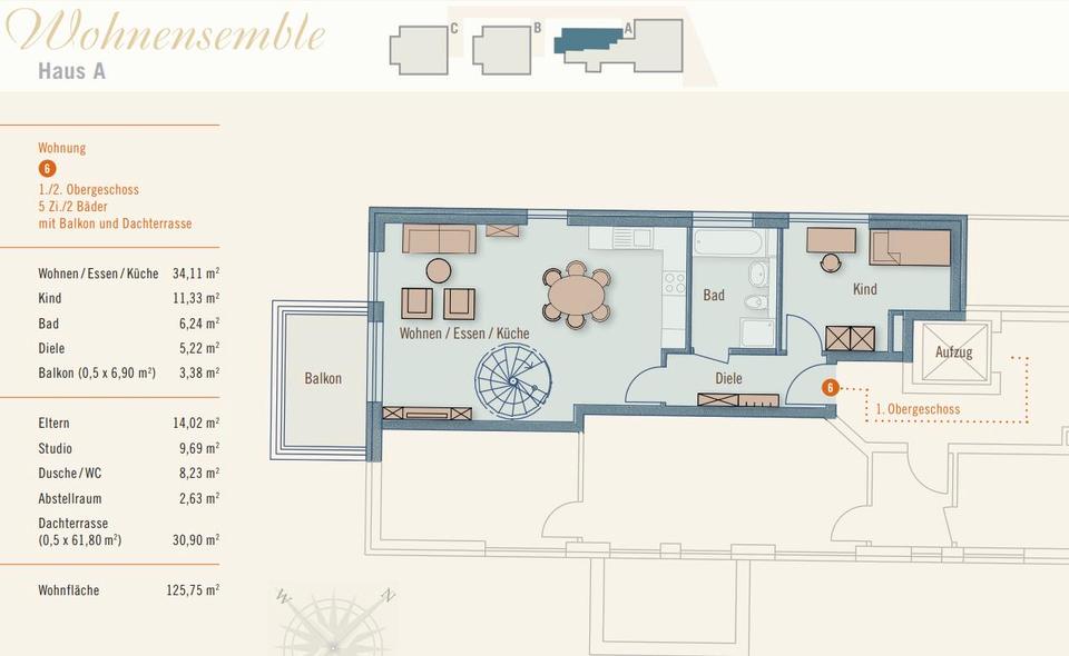 Einfamilienhaus Augsburg Lechhausen - 3.5 Zimmer, 126 m&sup2;, 639.000&euro; | Angebot:25477455