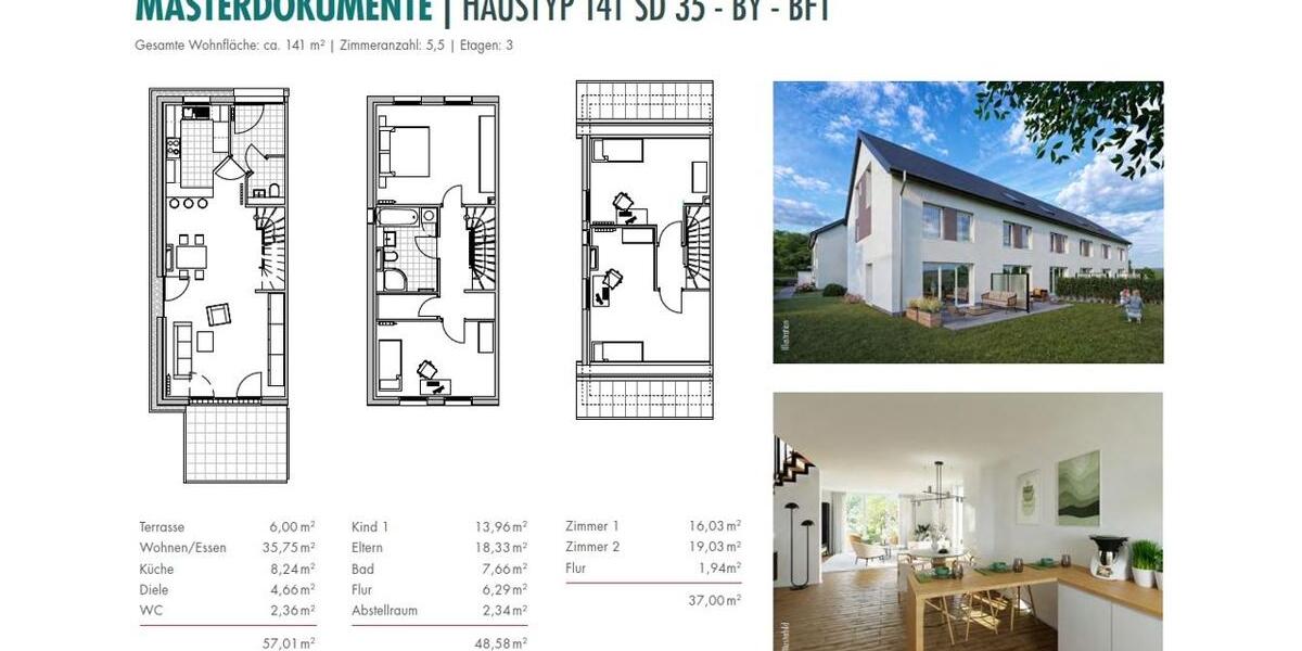 Reihenhaus Horgau - 5.5 Zimmer, 142 m&sup2;, 1.648&euro; | Angebot:22964986