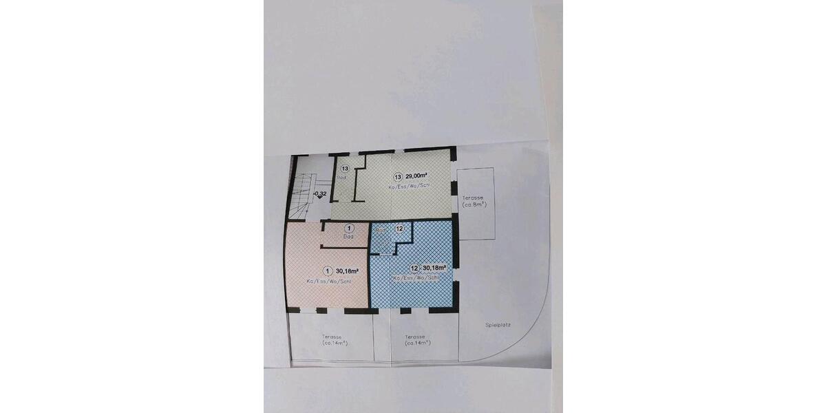 Erdgeschoßwohnung Augsburg Lechhausen - 1 Zimmer, 30 m&sup2;, 180.000&euro; | Angebot:26284460