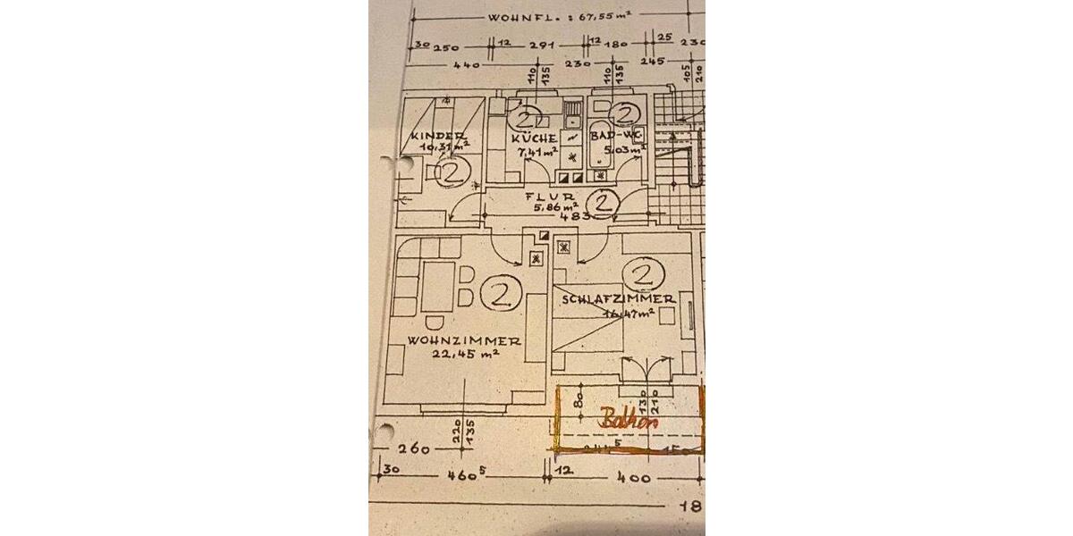 Erdgeschoßwohnung Aichach - 3 Zimmer, 75 m&sup2;, 275.000&euro; | Angebot:25965818