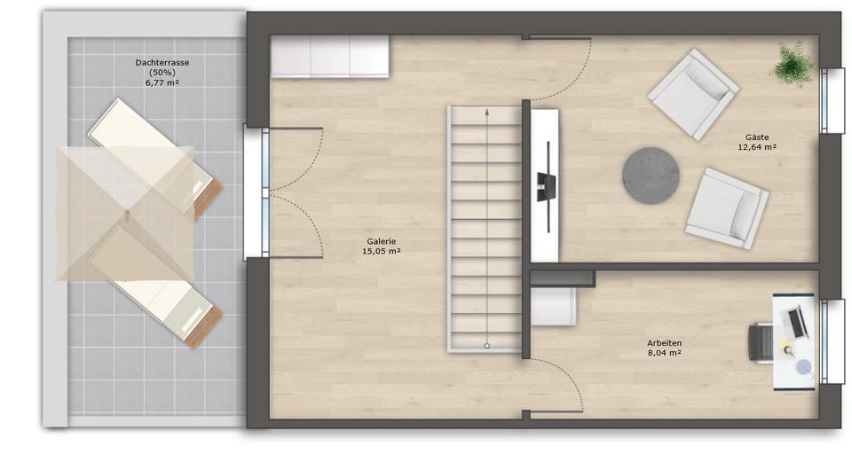 Erstbezug: Reiheneckhaus mit Garten, Dachterrasse und optimaler Anbindung in Augsburg-Kriegshaber zimmer