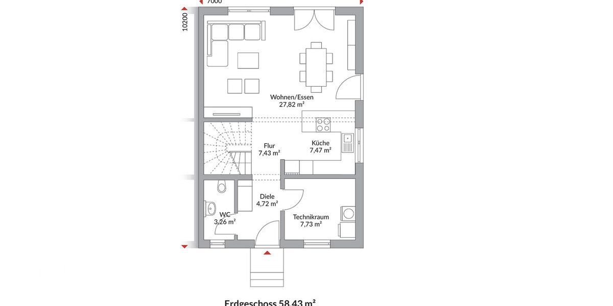 Doppelhaushälfte Fischach OT Wollmetshofen Wollmetshofen - 4 Zimmer, 116 m&sup2;, 476.900&euro; | Angebot:25698596