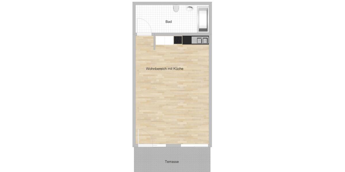 Erdgeschoßwohnung Augsburg Lechhausen - 1 Zimmer, 45 m&sup2;, 149.000&euro; | Angebot:26821655