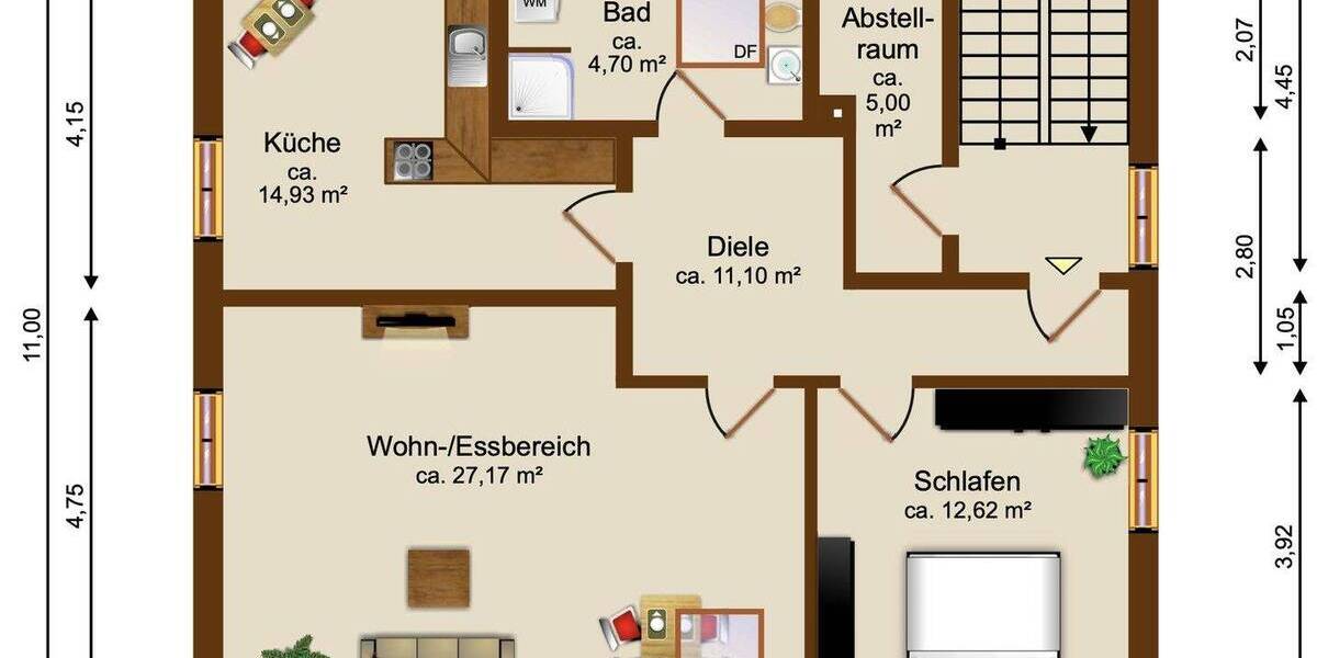 Etagenwohnung Gablingen - 2 Zimmer, 76 m&sup2;, 798&euro; | Angebot:26820013