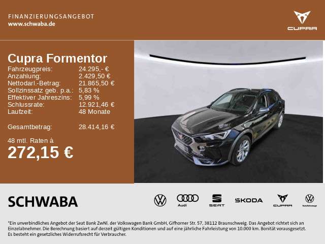Cupra Formentor 47.430 km 24.295 € Gersthofen 86368