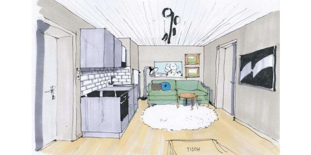 Etagenwohnung Augsburg Innenstadt - 1.5 Zimmer, 35 m&sup2;, 197.500&euro; | Angebot:24464968