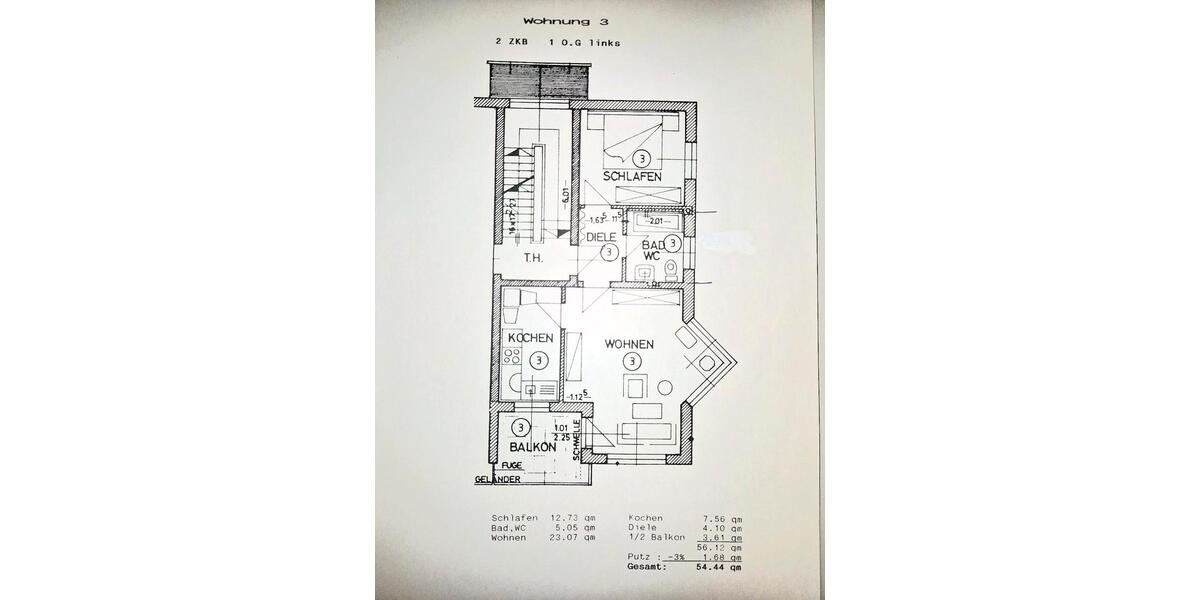 Etagenwohnung Diedorf - 2 Zimmer, 54 m&sup2;, 219.500&euro; | Angebot:26652253