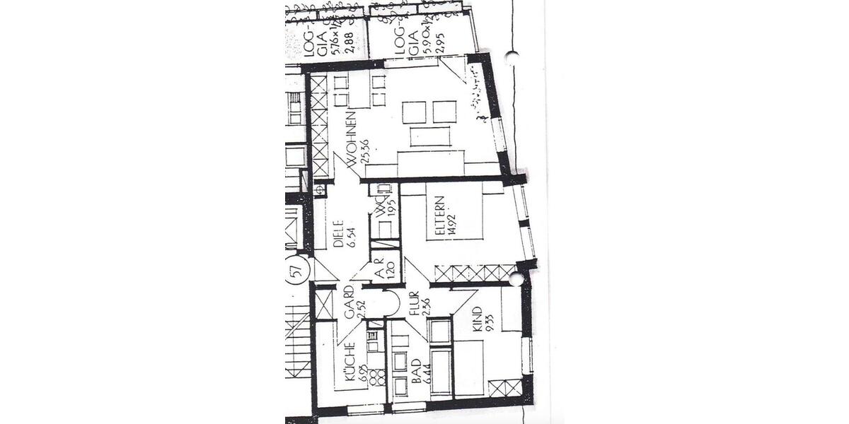 Etagenwohnung Augsburg Innenstadt - 3 Zimmer, 80 m&sup2;, 1.450&euro; | Angebot:24653164