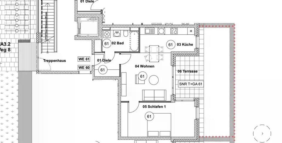 Erdgeschoßwohnung Augsburg Bärenkeller - 2 Zimmer, 61 m&sup2;, 410.000&euro; | Angebot:27163867